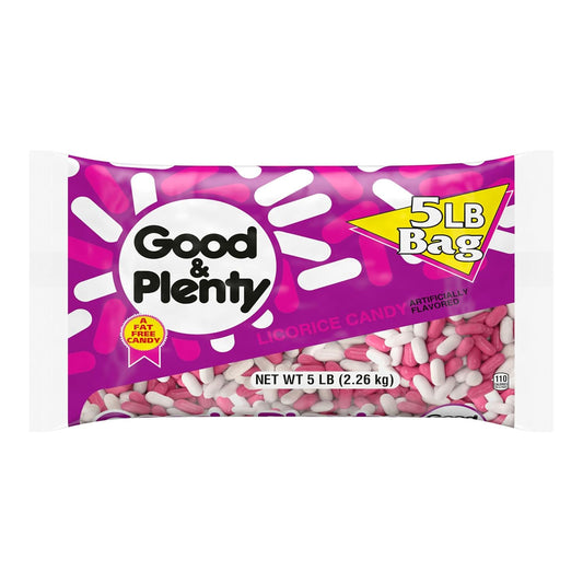 Good & Plenty Licorice Soft and Chewy Candy 5 lb
